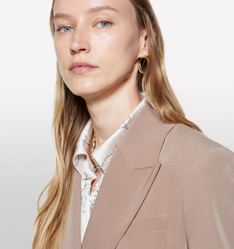 Brown blazer with gold buttons - women's blazers - Brown | Sisley image number 4